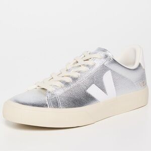 Veja Campo Chromefree Leather Sneakers Silver W9